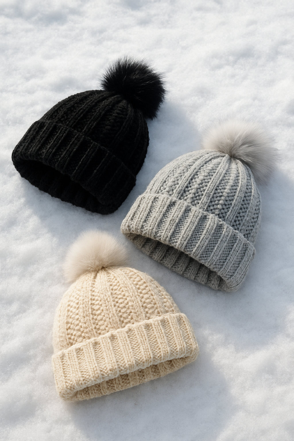 Bonnets D'Hiver Doublé De Soie pour Femme